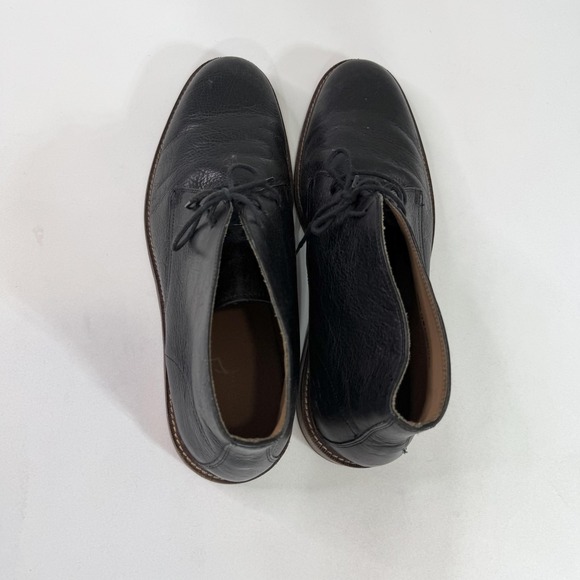 Leather Chukka Boots Mens Size 12 Black Pebbled Lace Up Ankle Dress C22940 main image 8
